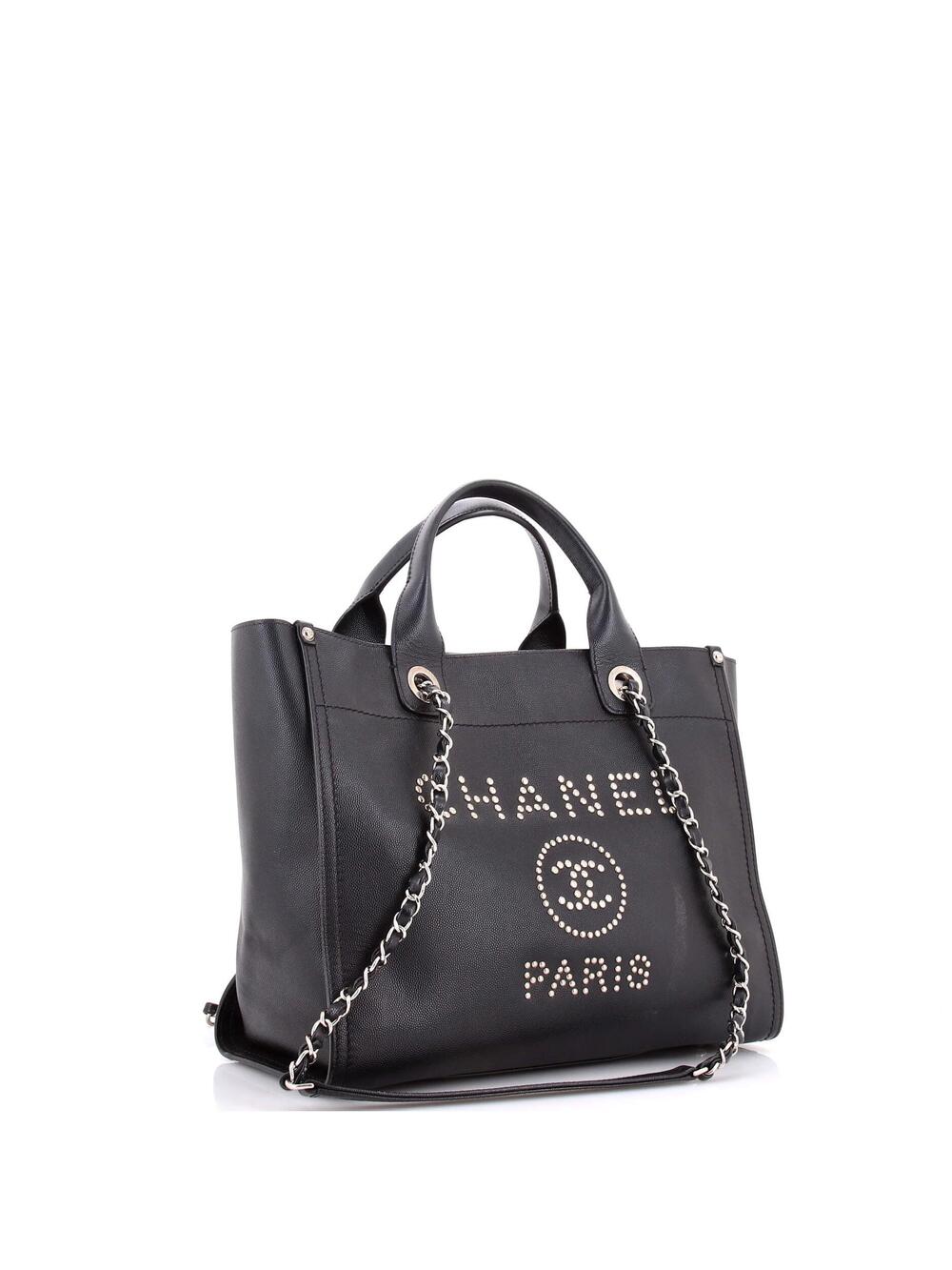 Chanel Deauville Tote Studded Caviar #301808C48B - Picture 2 of 7
